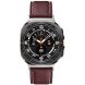 Кожаный ремешок Deexe Genuine Leather для Samsung Galaxy Watch Ultra (47mm) / Ultra (2025) - Dark Brown. Фото 2 из 4