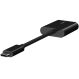 Перехідник Belkin RockStar Type-C to 2Type-C (60W, 0,12m) F7U081btBLK - Black