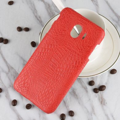 Пластиковый чехол Deexe Croco Style для Samsung Galaxy J4 2018 (J400) - Red