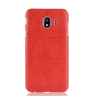 Пластиковый чехол Deexe Croco Style для Samsung Galaxy J4 2018 (J400) - Red
