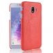 Пластиковый чехол Deexe Croco Style для Samsung Galaxy J4 2018 (J400) - Red. Фото 1 из 5