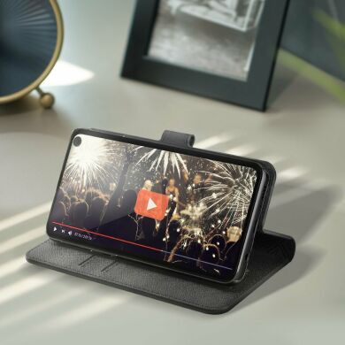 Пластиковый чехол Spigen (SGP) La Manon Wallet Saffiano для Samsung Galaxy S10e (G970) - Black