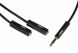 Разветвитель для наушников 2E Adapter 3.5 mm jack - Black. Фото 2 из 3