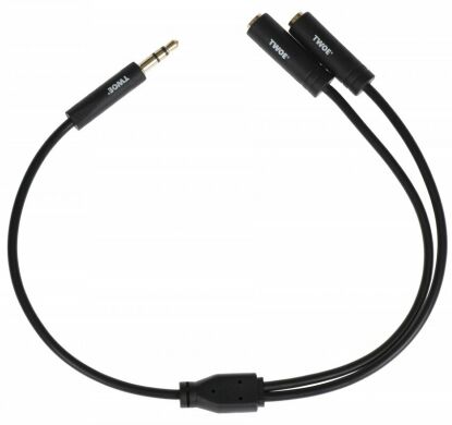 Разветвитель для наушников 2E Adapter 3.5 mm jack - Black