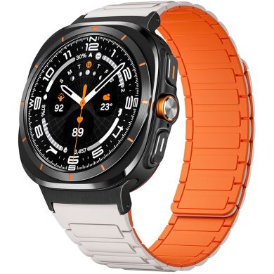 Ремінець Deexe Flexible Fit для Samsung Galaxy Watch Ultra (47mm) / Ultra (2025) - White / Black