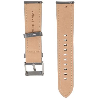 Ремешок Deexe Leather Strap для часов с шириной крепления 22мм - Grey