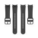 Ремешок Deexe Silicone Watchband для Samsung Galaxy Watch 4 Classic / Watch 4 - Black. Фото 4 из 10