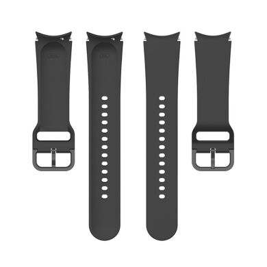 Ремінець Deexe Silicone Watchband для Samsung Galaxy Watch 4 Classic / Watch 4 - Black