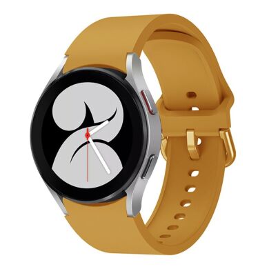 Ремінець Deexe Soft Silicone для Samsung Galaxy Watch 4 Classic (46mm) / Watch 4 Classic (42mm) / Watch 4 (40mm) / Watch 4 (44mm) - Yellow