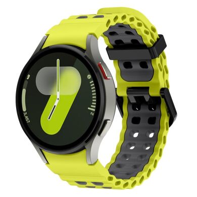 Ремешок KALEBOL Ocean Strap для Samsung Galaxy Watch 4 / 4 Classic / 5 / 5 Pro / 6 / 6 Classic / 7 / FE - Lime / Grey