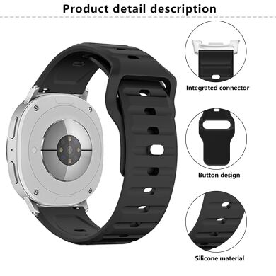 Ремешок KALEBOL Wave Pattern для Samsung Galaxy Watch 8 (40/44mm) / 8 Classic - Black