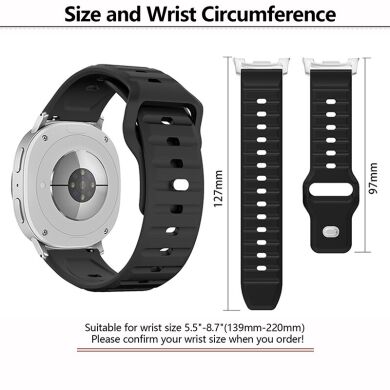 Ремешок KALEBOL Wave Pattern для Samsung Galaxy Watch 8 (40/44mm) / 8 Classic - Black