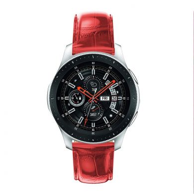 Ремешок UniCase Crocodile Texture для Samsung Galaxy Watch 46mm / Watch 3 45mm / Gear S3 - Red