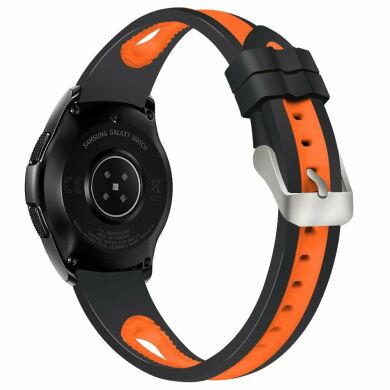 Ремінець UniCase Sport Style для Samsung Galaxy Watch 46mm / Watch 3 45mm / Gear S3 - Black / Orange