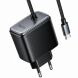 Сетевое зарядное устройство Hoco C166A PD65W + кабель Type-C - Black. Фото 2 из 9