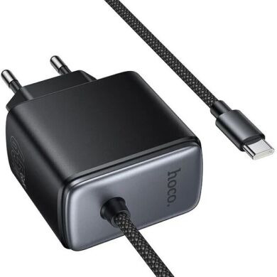 Сетевое зарядное устройство Hoco C166A PD65W + кабель Type-C - Black