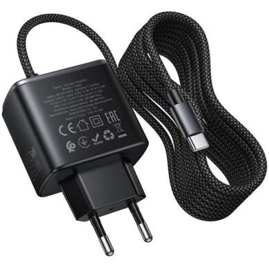 Сетевое зарядное устройство Hoco C166A PD65W + кабель Type-C - Black