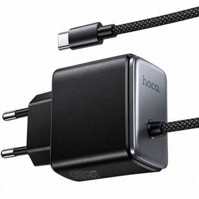 Сетевое зарядное устройство Hoco C166A PD65W + кабель Type-C - Black