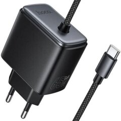 Сетевое зарядное устройство Hoco C166A PD65W + кабель Type-C - Black