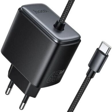 Сетевое зарядное устройство Hoco C166A PD65W + кабель Type-C - Black
