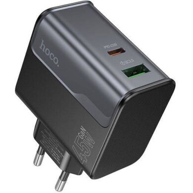 Сетевое зарядное устройство Hoco CS74A PD45W + QC3.0 - Black