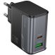 Сетевое зарядное устройство Hoco CS74A PD45W + QC3.0 - Black. Фото 1 из 7