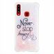 Силіконовий (TPU) чохол Deexe Fashion Glitter для Samsung Galaxy A20s (A207) - Never Stop Dreaming