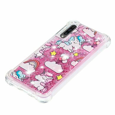 Силіконовий (TPU) чохол Deexe Fashion Glitter для Samsung Galaxy A50 (A505) / A30s (A307) / A50s (A507), Unicorn and Cloud