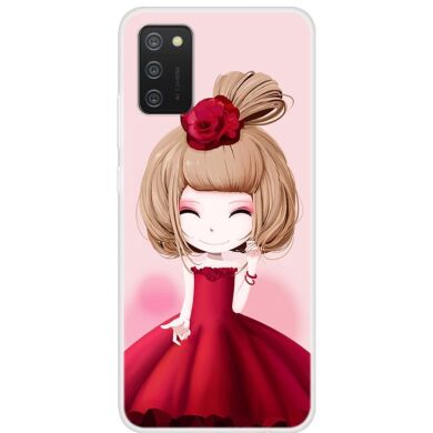 Силиконовый (TPU) чехол Deexe Life Style для Samsung Galaxy A02s (A025) - Girl