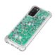 Силіконовий (TPU) чохол Deexe Liquid Glitter для Samsung Galaxy A02s (A025) - Green