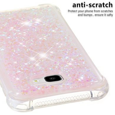 Силіконовий (TPU) чохол Deexe Liquid Glitter для Samsung Galaxy J4+ (J415), Pink