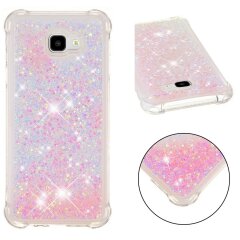 Силіконовий (TPU) чохол Deexe Liquid Glitter для Samsung Galaxy J4+ (J415), Pink