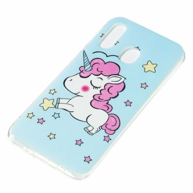 Силіконовий (TPU) чохол Deexe LumiCase для Samsung Galaxy A40 (А405), Unicorn