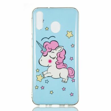 Силіконовий (TPU) чохол Deexe LumiCase для Samsung Galaxy M20 (M205) - Unicorn Pattern