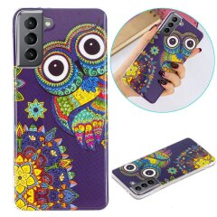 Силіконовий (TPU) чохол Deexe LumiCase для Samsung Galaxy S21 FE (G990) - Owl