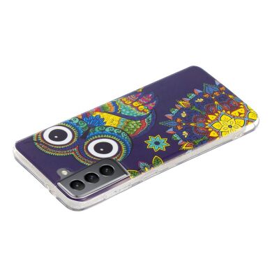 Силиконовый (TPU) чехол Deexe LumiCase для Samsung Galaxy S21 FE (G990) - Owl