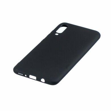 Силиконовый (TPU) чехол Deexe Matte Case для Samsung Galaxy A70 (A705) - Black