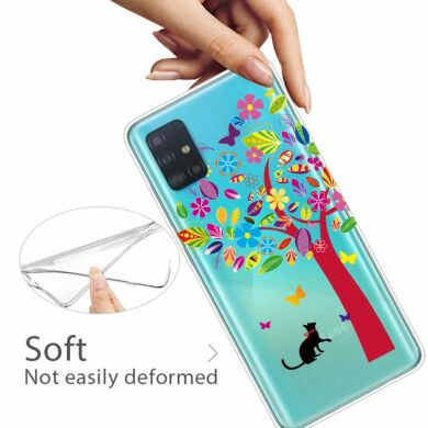Силіконовий (TPU) чохол Deexe Pretty Glossy для Samsung Galaxy A31 (A315) - Colorful Tree