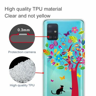 Силиконовый (TPU) чехол Deexe Pretty Glossy для Samsung Galaxy A31 (A315) - Colorful Tree