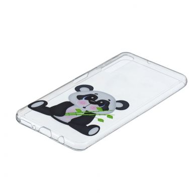 Силиконовый (TPU) чехол Deexe Pretty Glossy для Samsung Galaxy A7 2018 (A750) - Panda Holding Bamboo
