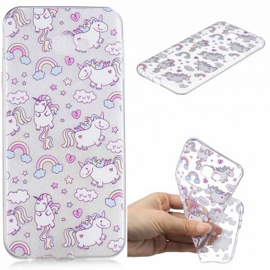 Силіконовий (TPU) чохол Deexe Pretty Glossy для Samsung Galaxy J4+ (J415) - Lovely Unicorns