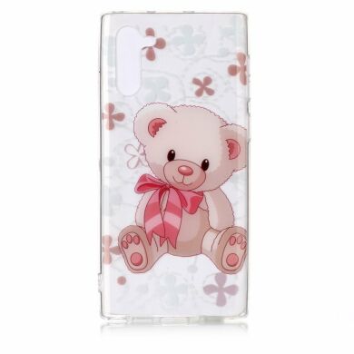 Силиконовый (TPU) чехол Deexe Pretty Glossy для Samsung Galaxy Note 10 (N970) - Bear