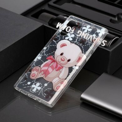 Силиконовый (TPU) чехол Deexe Pretty Glossy для Samsung Galaxy Note 10 (N970) - Bear