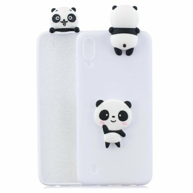 Силиконовый (TPU) чехол UniCase 3D Cartoon Pattern для Samsung Galaxy M10 (M105) - White / Cute Panda