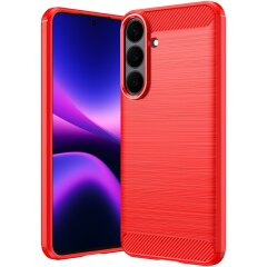 Силіконовий (TPU) чохол UniCase Carbon для Samsung Galaxy S26 FE - Red