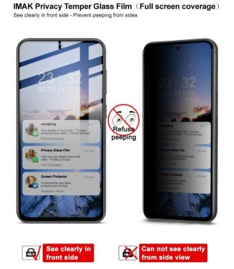 Захисне скло IMAK Privacy 9H Protect для Samsung Galaxy S23 FE - Black