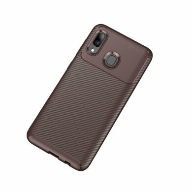 Захисний чохол Deexe Fusion для Samsung Galaxy A40 (А405) - Coffee