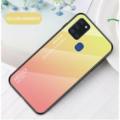 Защитный чехол Deexe Gradient Color для Samsung Galaxy A21s (A217) - Yellow / Pink