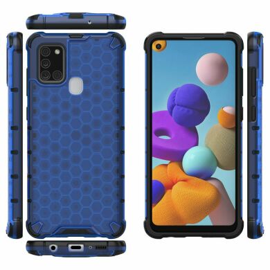 Защитный чехол Deexe Honeycomb Series для Samsung Galaxy A21s (A217) - Blue
