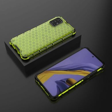 Защитный чехол Deexe Honeycomb Series для Samsung Galaxy A51 (А515) - Green